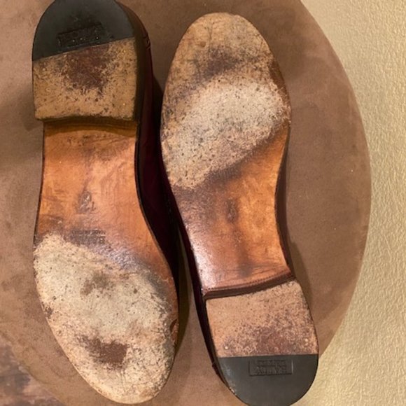 Bally Vintage Brogue Brown Maroon Brogue Classic Tassel Loafers Mens Size 12D - Picture 5 of 6